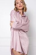 Pajamas dress, long sleeves, collar, pocket